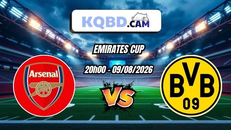 Kết quả bóng đá Arsenal vs Dortmund Ngày 09/08/2026